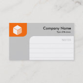 Panels - Oranje en grijs Visitekaartje (Achterkant)