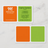 Panels - Oranje en martiaans groen Visitekaartje (Voorkant / Achterkant)