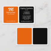 Panels - Oranje, zwart en wit Visitekaartje (Voorkant / Achterkant)