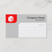 Panels - Rood en grijs Visitekaartje (Achterkant)