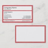 Panels - Rood gesneden papier Visitekaartje (Voorkant / Achterkant)