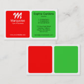 Panels - Rood met Lente Groen Visitekaartje (Voorkant / Achterkant)