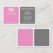 Panels - Roze, grijs en wit Visitekaartje (Voorkant / Achterkant)