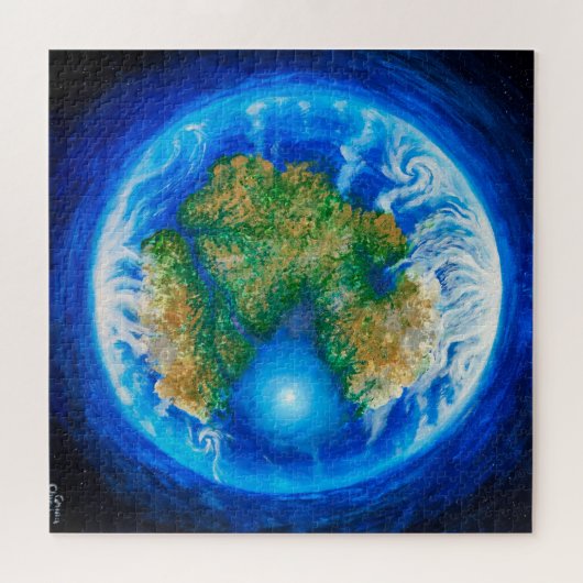 Pangaea en de Tethys oceaan Legpuzzel (Horizontaal)