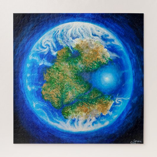 Pangaea en de Tethys oceaan Legpuzzel (Verticaal)