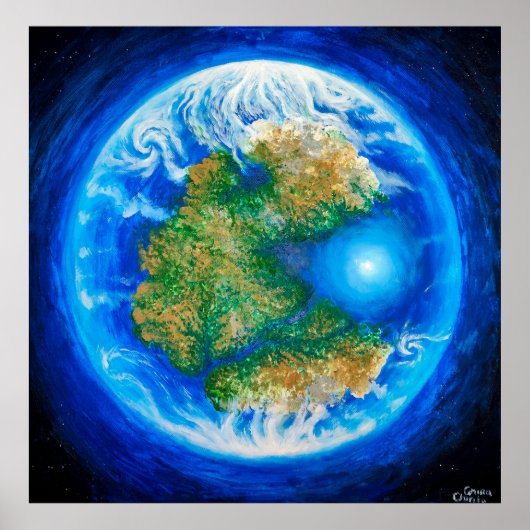 Pangaea en de Tethys oceaan Poster (Voorkant)