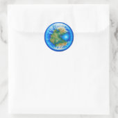 Pangaea en de Tethys oceaan Ronde Sticker (Tas)