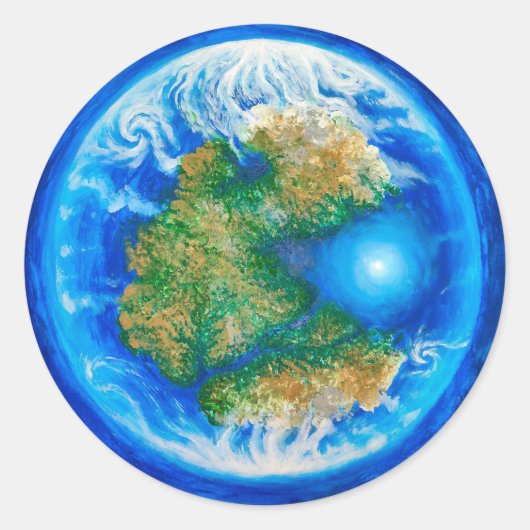 Pangaea en de Tethys oceaan Ronde Sticker (Voorkant)
