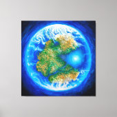 Pangaea en het Poster van de Tethys oceaan Canvas Afdruk (Voorkant)