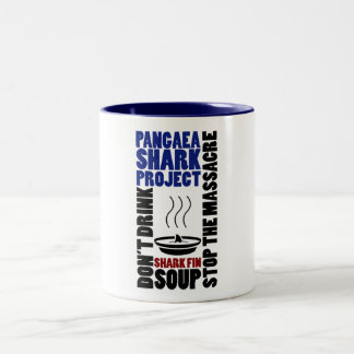 Pangaea voor haaien Stop Fin Soup Mug Tweekleurige Koffiemok