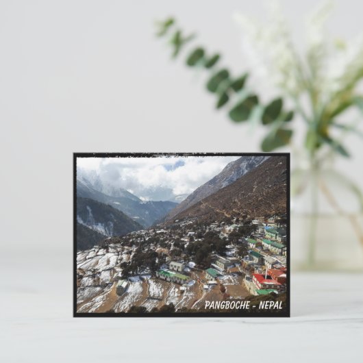 Pangboche, Everest trail uitzichten, Himalaya - Ne Briefkaart (Staand voorkant)