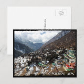 Pangboche, Everest trail uitzichten, Himalaya - Ne Briefkaart (Voorkant / Achterkant)