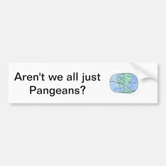 Pangea Bumpersticker (Voorkant)