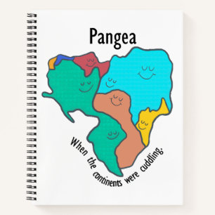 Pangea Continenten Knuffelen Meerkleurig Notitieboek