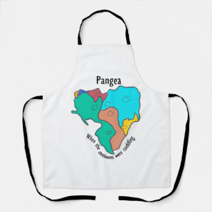 Pangea Continenten Knuffelen Meerkleurig Schort