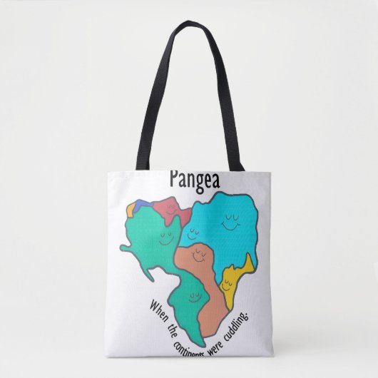 Pangea Continenten Knuffelen Multicolor Tote Bag (Voorkant)