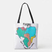 Pangea Continenten Knuffelen Multicolor Tote Bag (Achterkant)