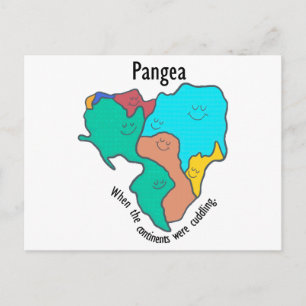 Pangea Continents Cuddling Multicolor Feestdagenkaart