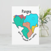 Pangea Continents Cuddling Multicolor Kaart (Staand voorkant)