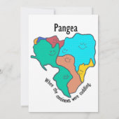 Pangea Continents Cuddling Multicolor Kaart (Achterkant)