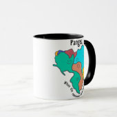 Pangea Continents Cuddling Multicolor Mok (Voorkant rechts)