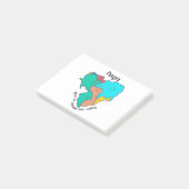 Pangea Continents Cuddling Multicolor Post-it® Notes (Schuin)