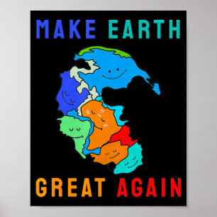 Pangea Herenigen Maak Aarde Opnieuw Groot T-shirt Poster