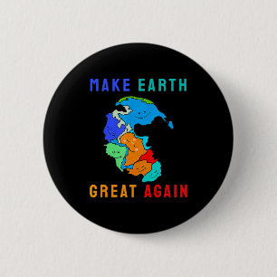 Pangea Herenigen Maak Aarde Opnieuw Groot T-shirt Ronde Button 5,7 Cm