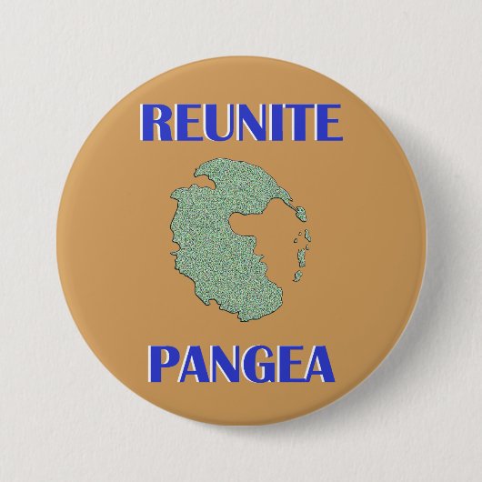 Pangea herenigen ronde button 7,6 cm (Voorkant)