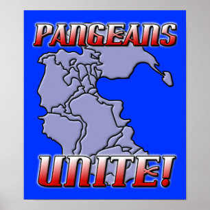 Pangea Verenigt Geografie Poster