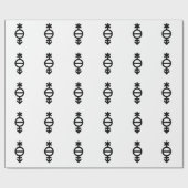 Pangender-gendersymbool Cadeaupapier (Vlak)