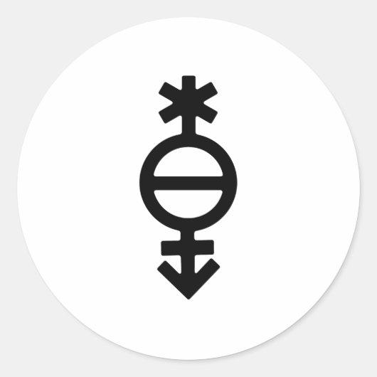 Pangender-gendersymbool Ronde Sticker (Voorkant)