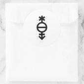 Pangender-gendersymbool Ronde Sticker (Tas)