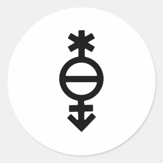 Pangender-gendersymbool Ronde Sticker (Voorkant)