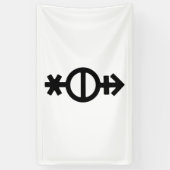 Pangender-gendersymbool Spandoek (Verticaal)