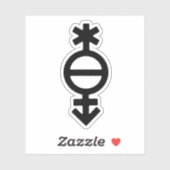 Pangender-gendersymbool Sticker (Vel)