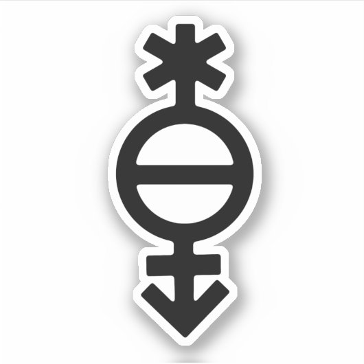 Pangender-gendersymbool Sticker (Voorkant)