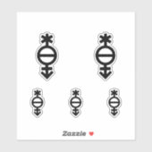 Pangender-gendersymbool Sticker (Vel)