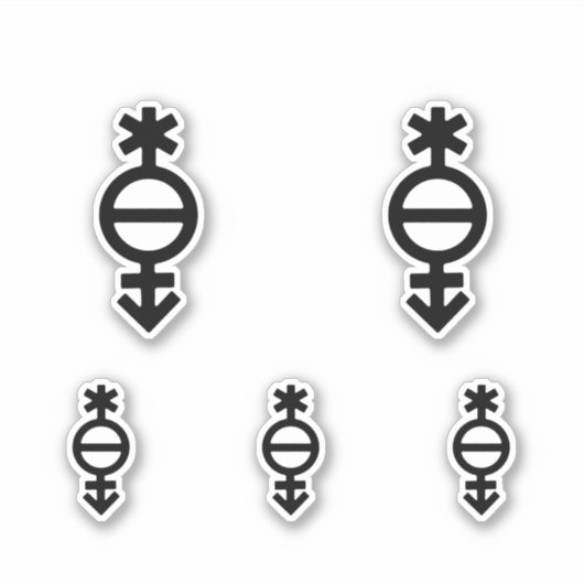 Pangender-gendersymbool Sticker (Voorkant)