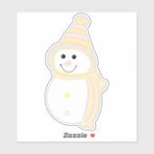 Pangender Pride Snowman Snowperson Flag Sticker (Vel)