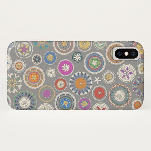 pango mandala pewter Case-Mate iPhone case (Achterkant (horizontaal))