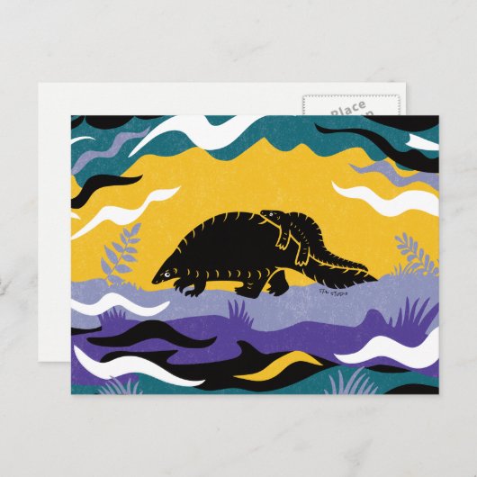 Pangolin Art Briefkaart (Voorkant / Achterkant)