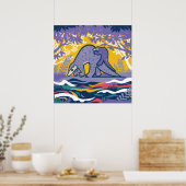 Pangolin Art Poster (Paarse) (Keuken)