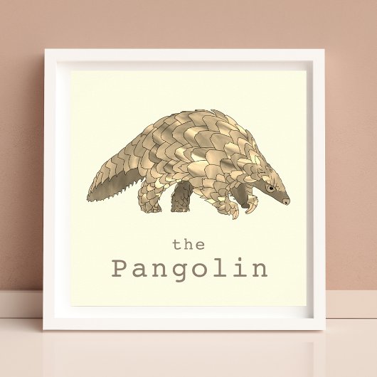 Pangolin-bedreigde dierenrechtenactivisme Kunst Poster