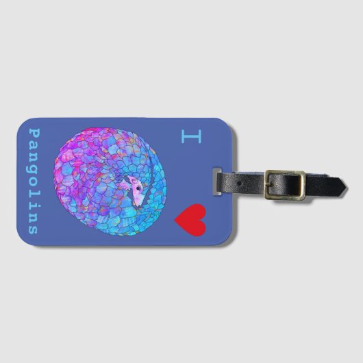 Pangolin bedreigde dierhandel bagagelabel (Voorkant (horizontaal))