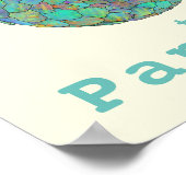 Pangolin bedreigde dierlijke kleurige kunst opslaa poster (Hoek)