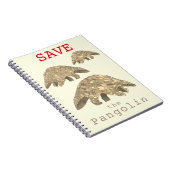 Pangolin bedreigde dierrechten redden Activisme Notitieboek (Rechterzijde)