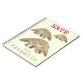 Pangolin bedreigde dierrechten redden Activisme Notitieboek (Linkerzijde)