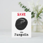 Pangolin bedreigde diersoorten briefkaart (Staand voorkant)