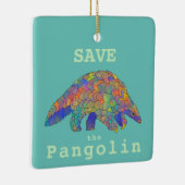 Pangolin bedreigde soorten opslaan keramisch ornament (Rechts)